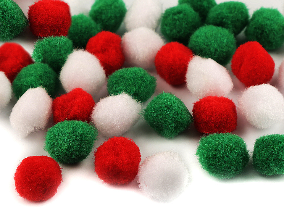 Bommel farbenmix ø20 mm - Rot (1 Tasche)