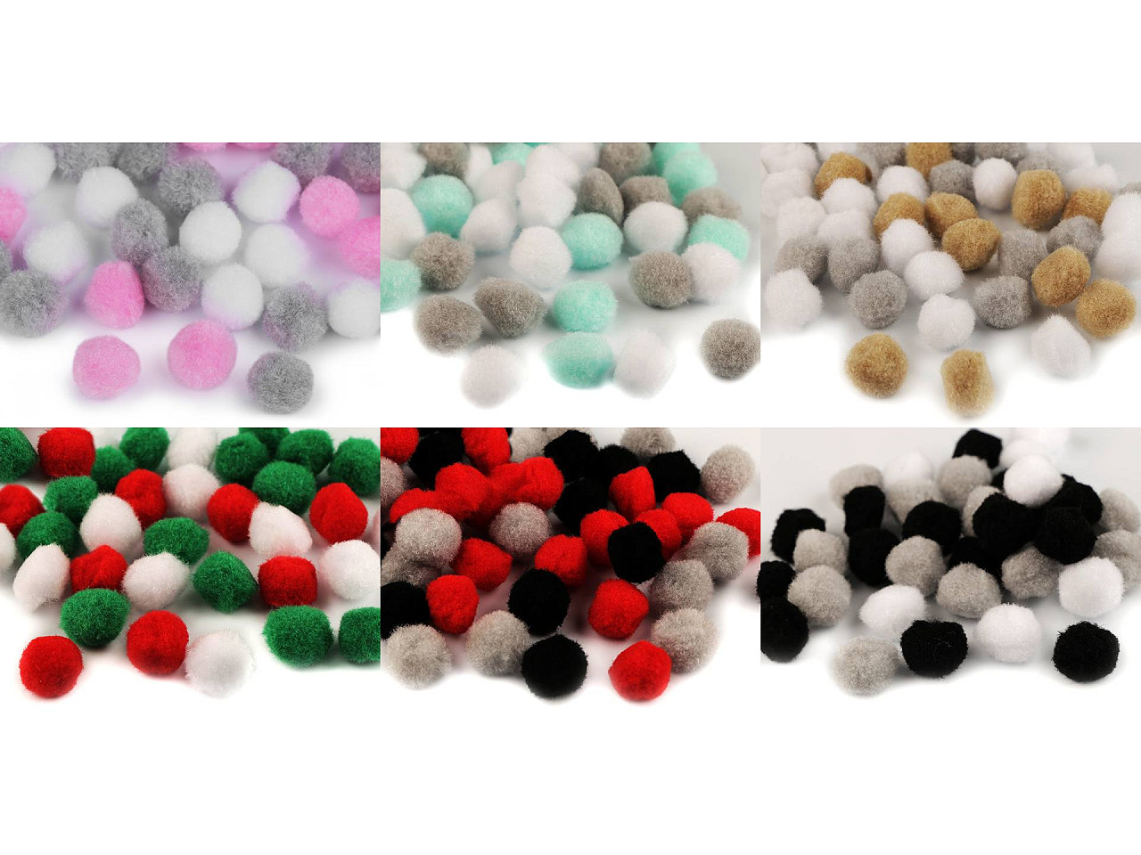 Bommel farbenmix ø20 mm - Rot (1 Tasche)