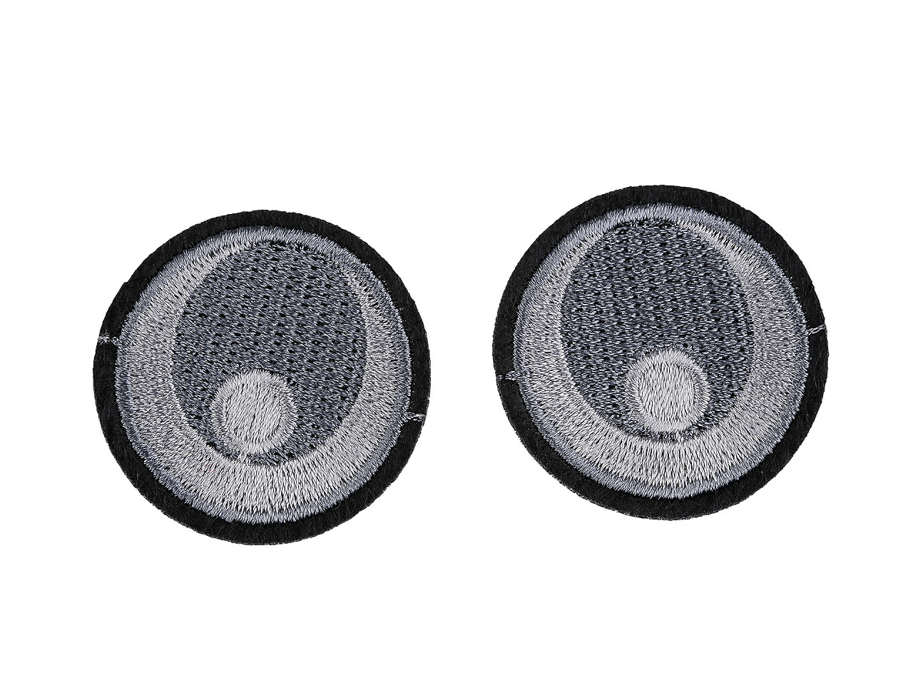 Aufbügeler/augen zum aufbügeln ø 38 mm - Schwarz (2 Stücke)