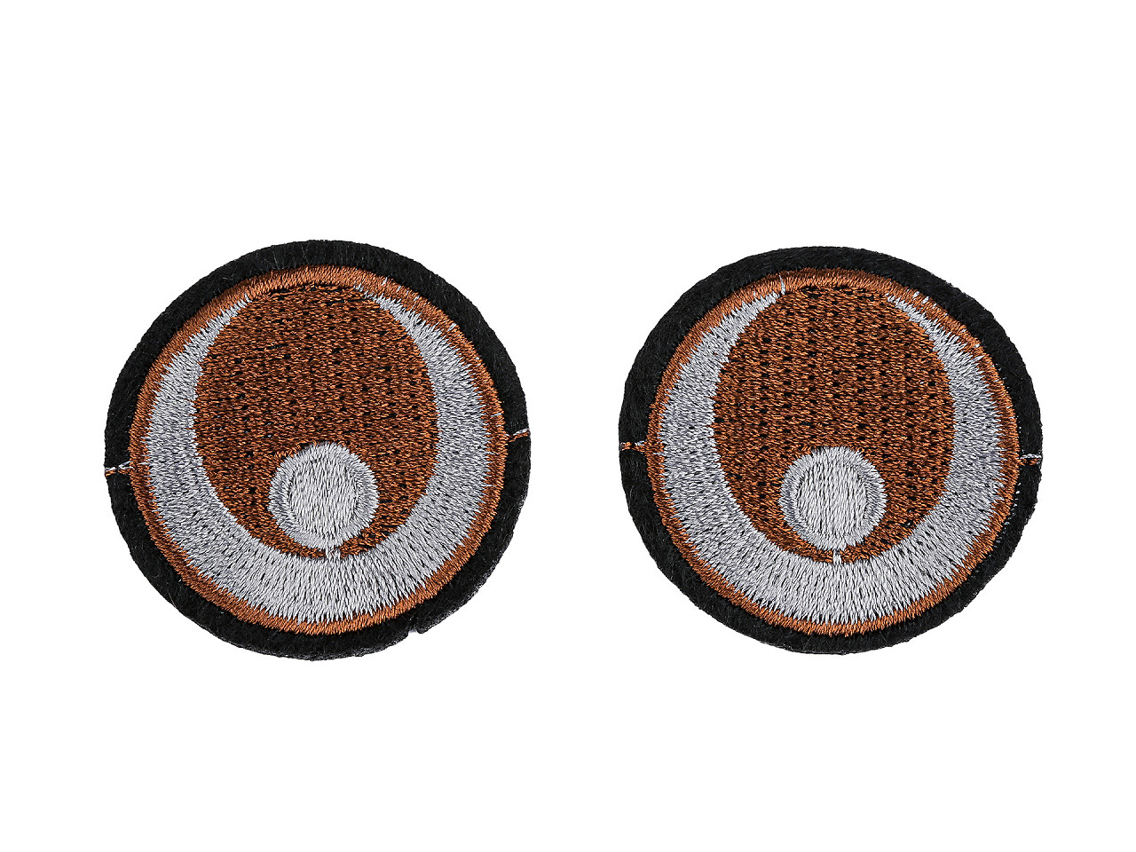 Aufbügeler/augen zum aufbügeln ø 38 mm - Schwarz (2 Stücke)