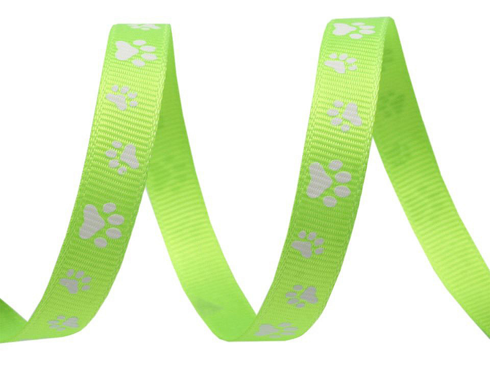 Ripsband / gurtband breite 10 mm bedruckt tatze - Rot (45 Meter)