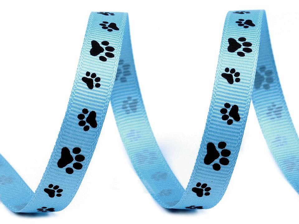 Ripsband / gurtband breite 10 mm bedruckt tatze - Rot (45 Meter)