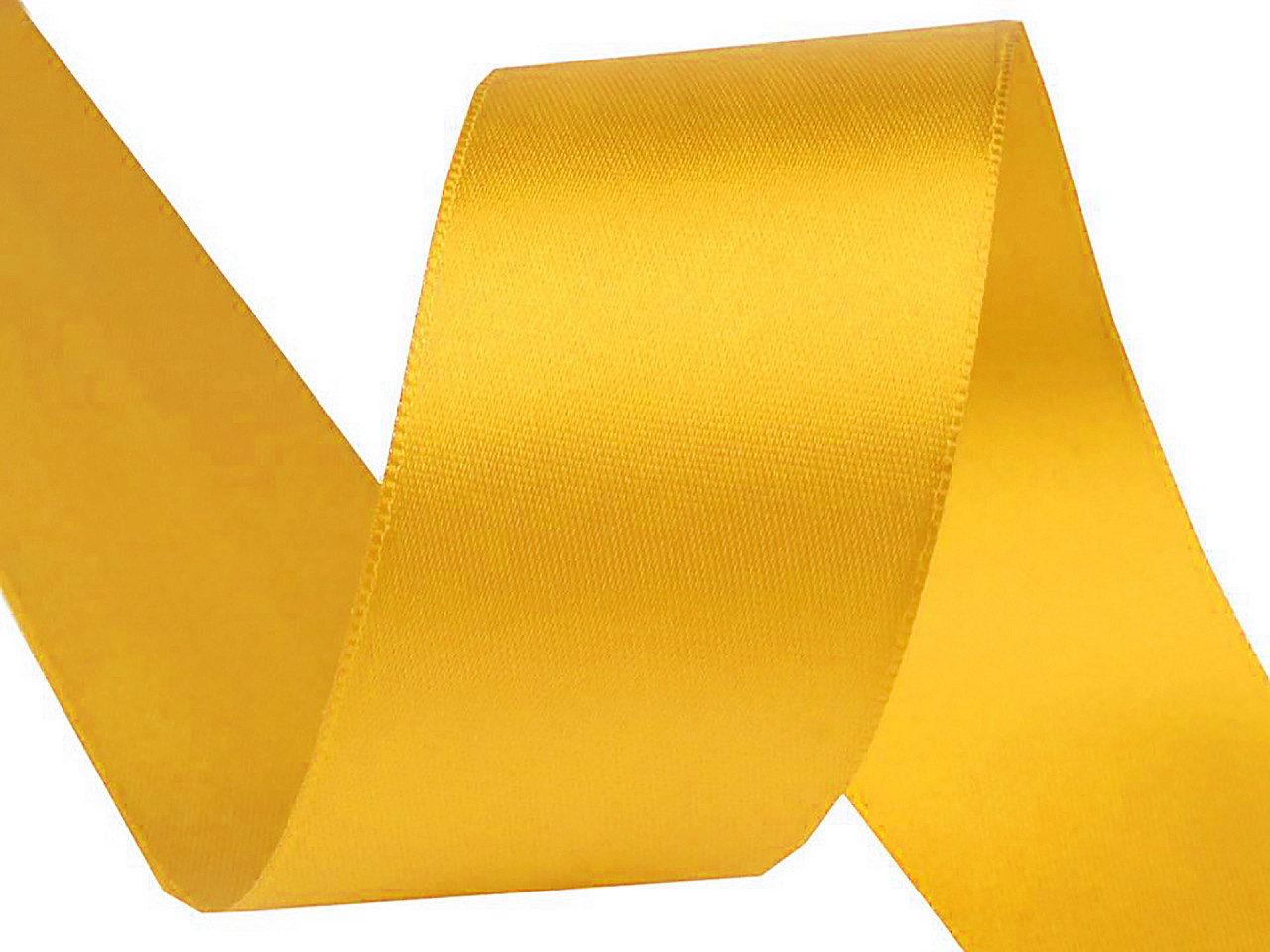 Satinband beidseitig breite 40 mm - Gelb (20 Meter)