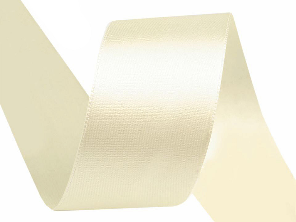 Satinband beidseitig breite 40 mm - Gelb (20 Meter)