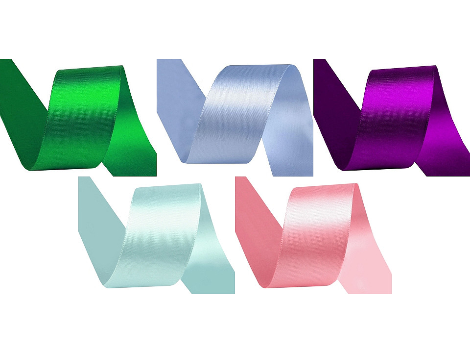 Satinband beidseitig breite 40 mm - Gelb (20 Meter)