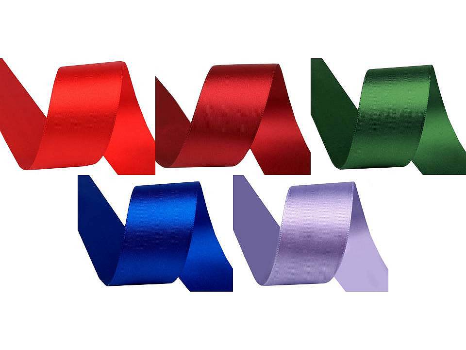 Satinband beidseitig breite 40 mm - Gelb (20 Meter)