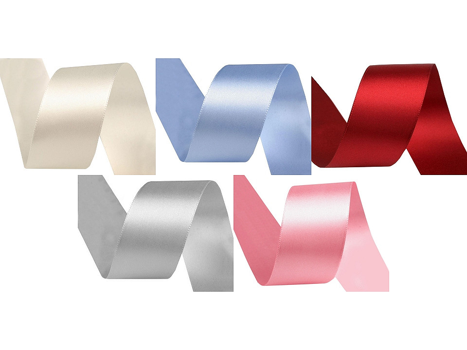 Satinband beidseitig breite 40 mm - Gelb (20 Meter)