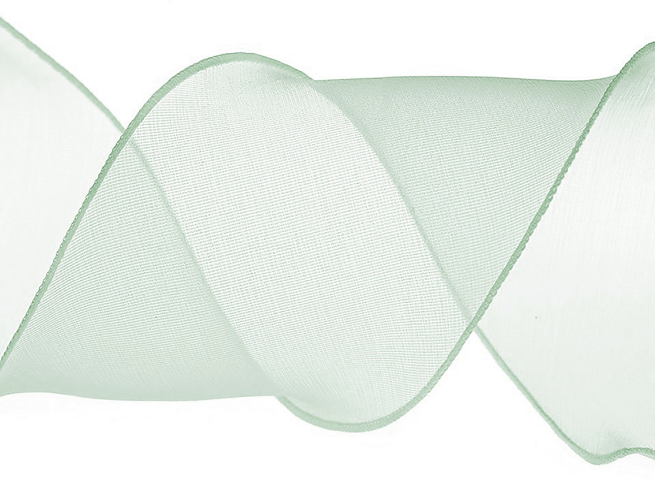 Organzaband mit perlglanz breite 80 mm - Hell-créme (1 Meter)