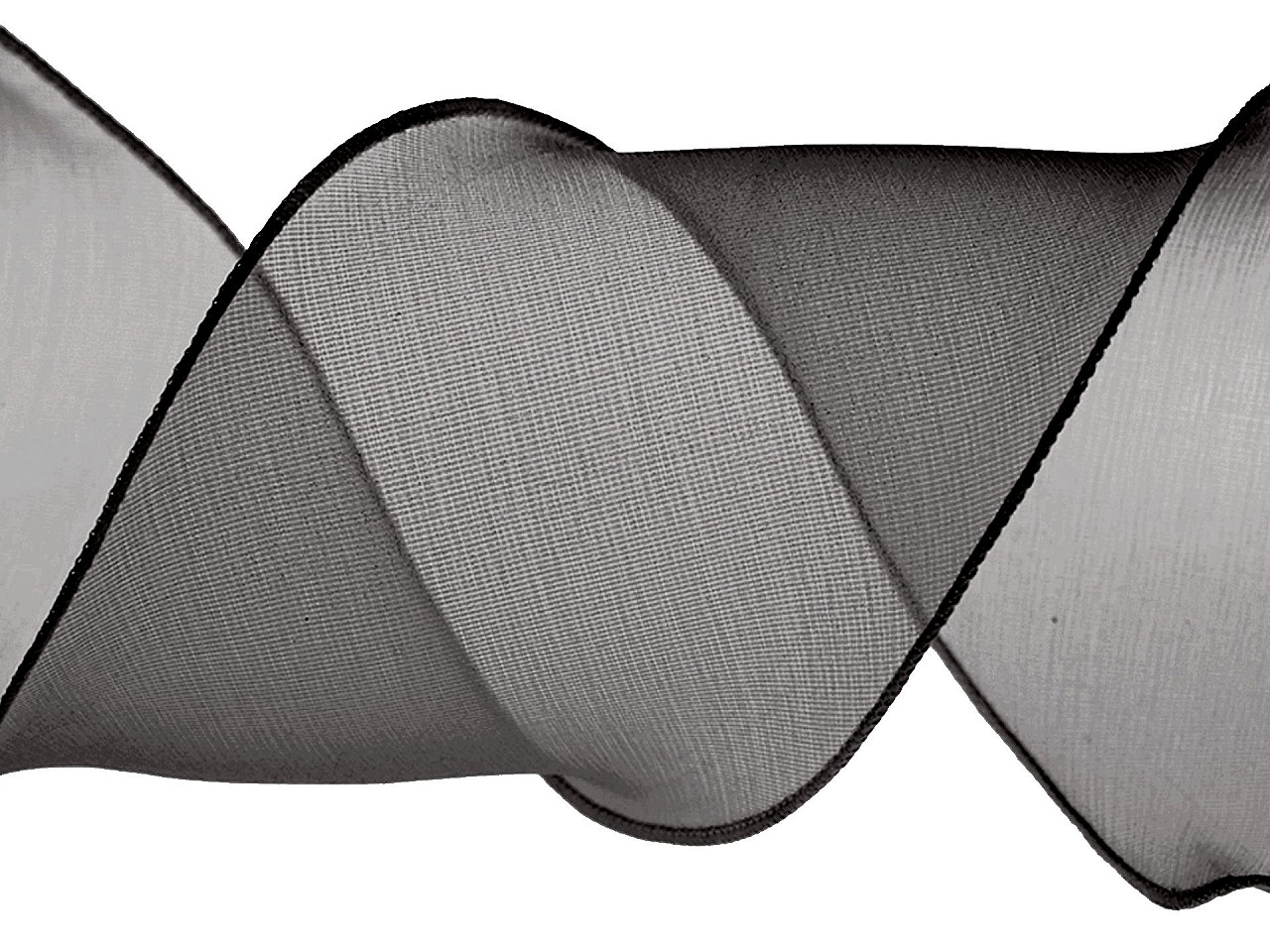 Organzaband mit perlglanz breite 80 mm - Hell-créme (1 Meter)