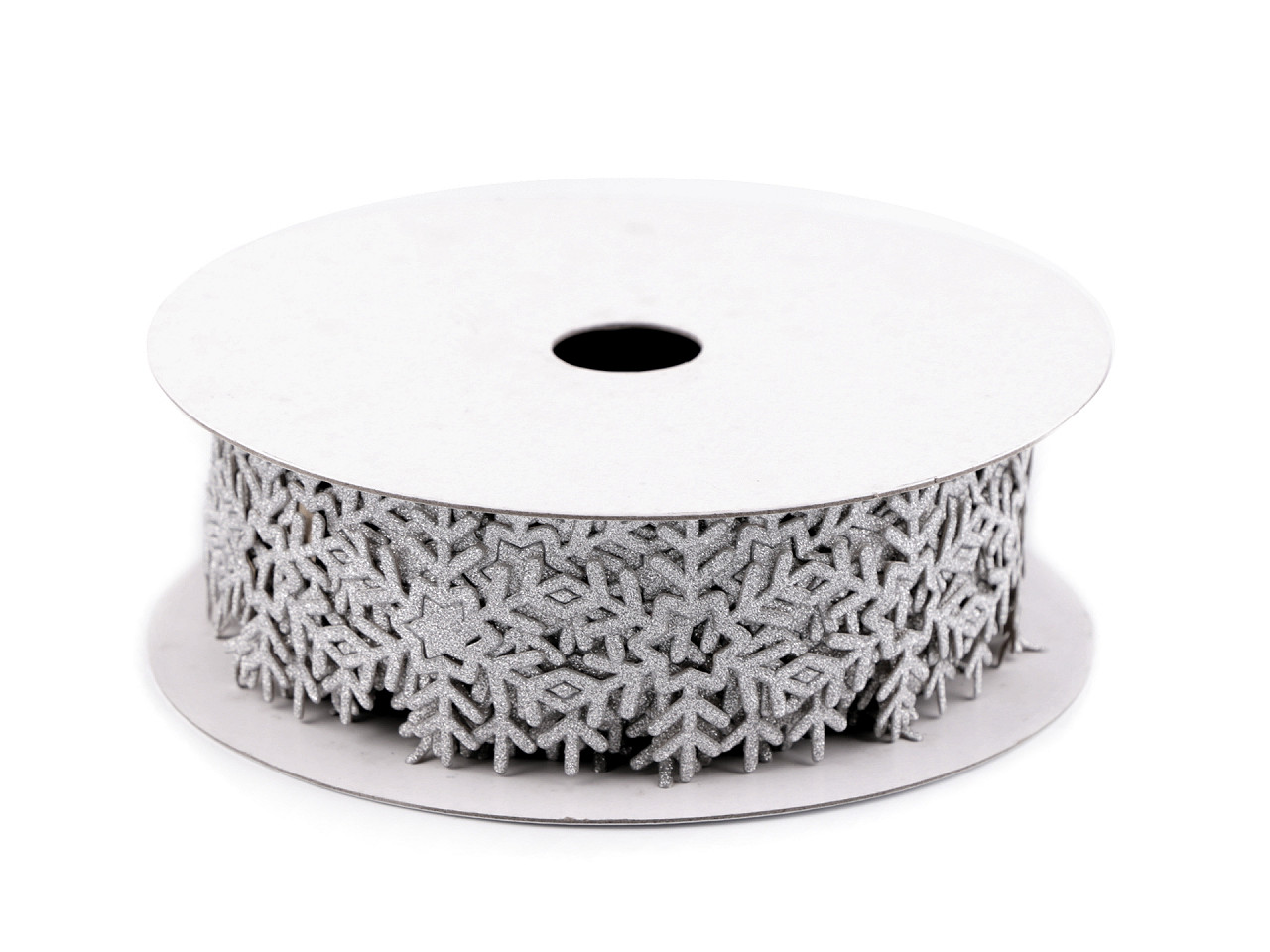 Selbstklebende weihnachtsborte schneeflocken breite 35 mm - Weiß (1 Meter)