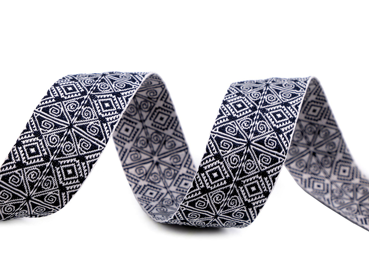 Saumband breite 25 mm - Schwarz-blau (18 Meter)