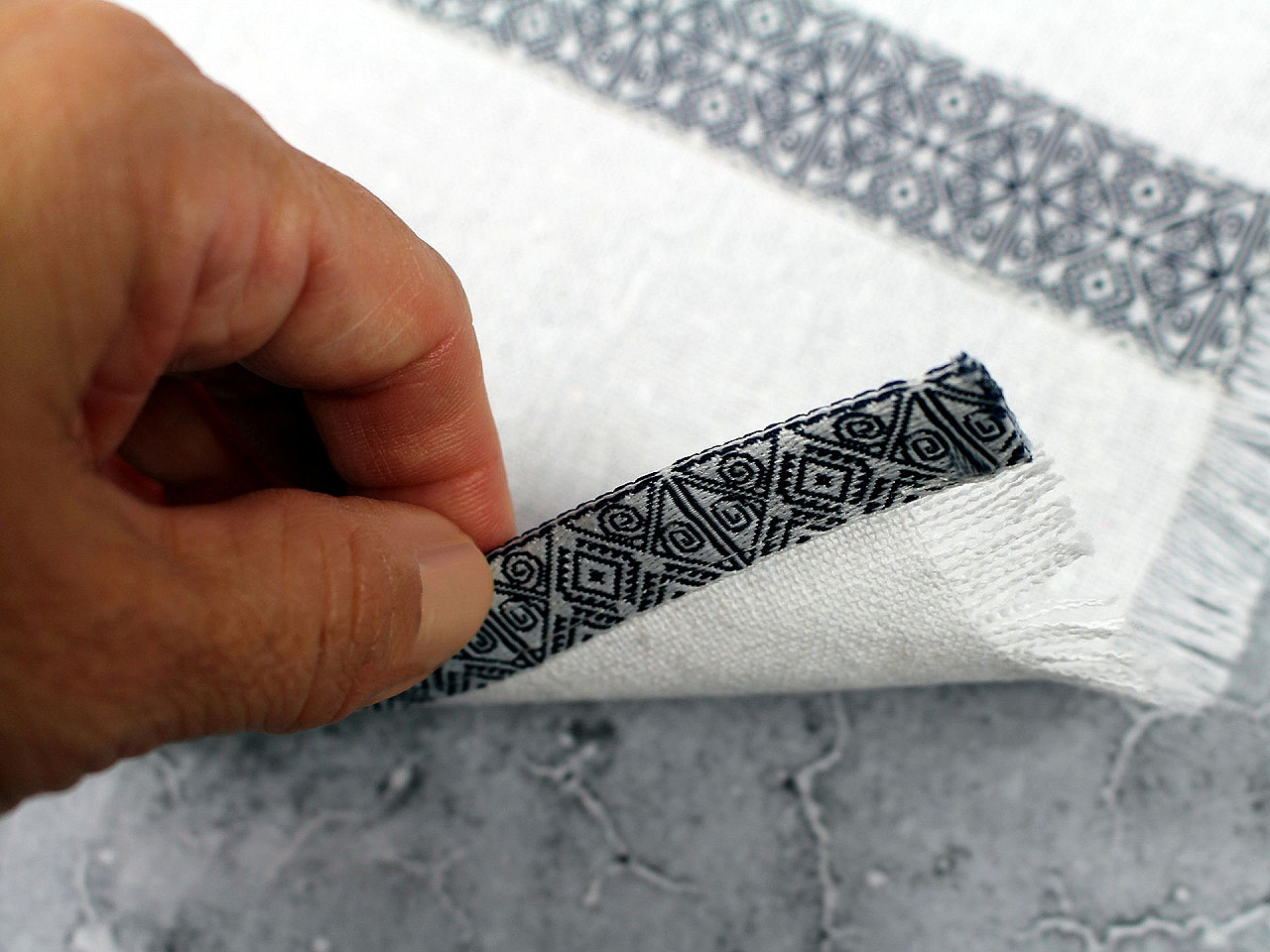 Saumband breite 25 mm - Schwarz-blau (18 Meter)