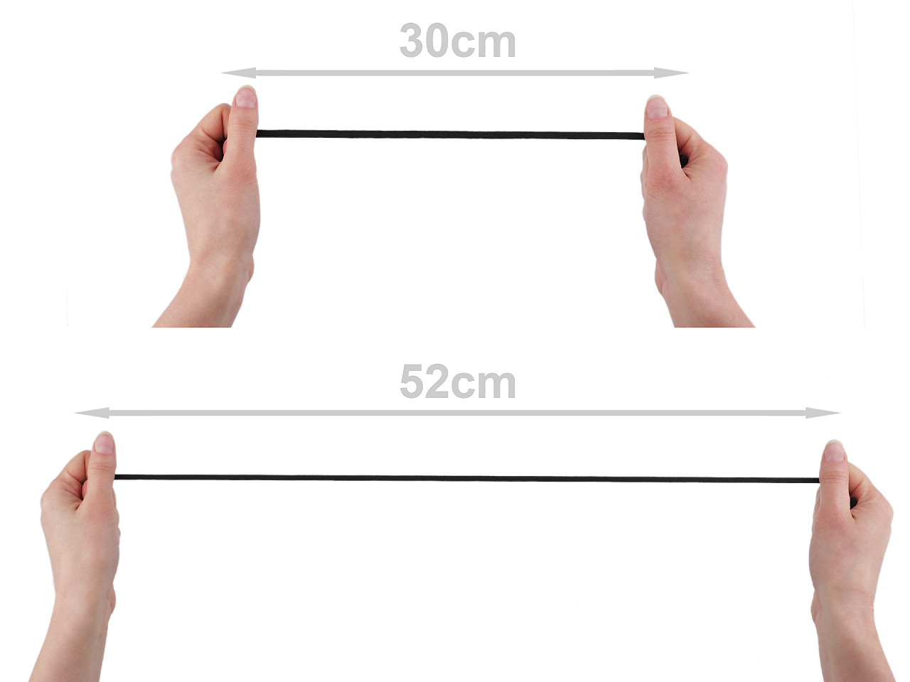 Wäschegummi, breite 6 mm - Schwarz (126 Meter)