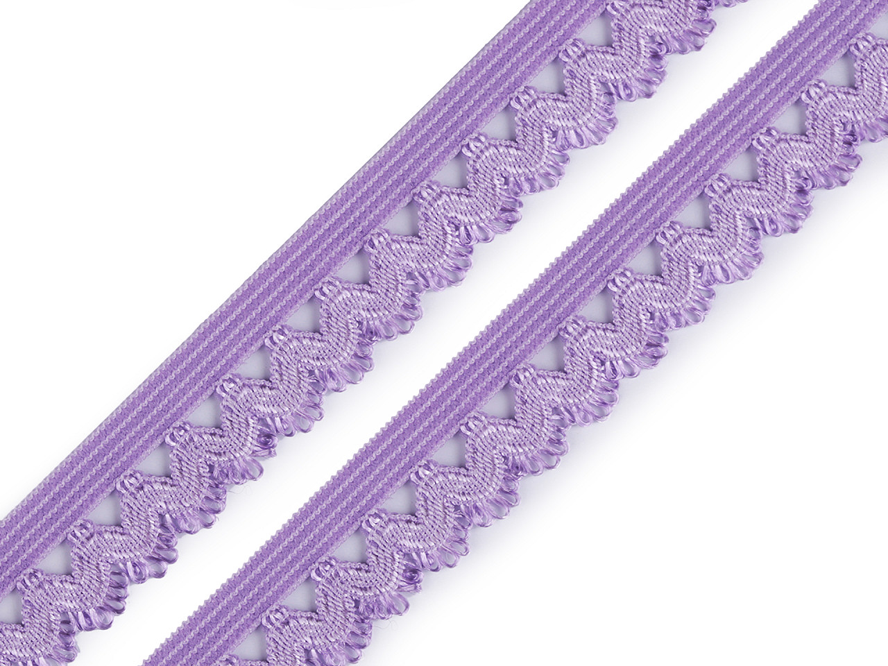 Wäschegummi verziert breite 15 mm - Taubengrau (25 Meter)