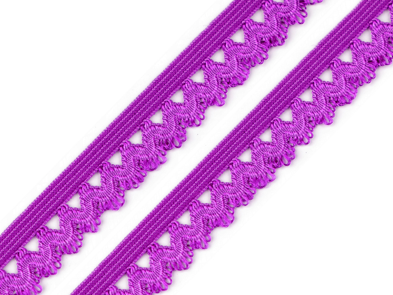 Wäschegummi verziert breite 15 mm - Taubengrau (25 Meter)