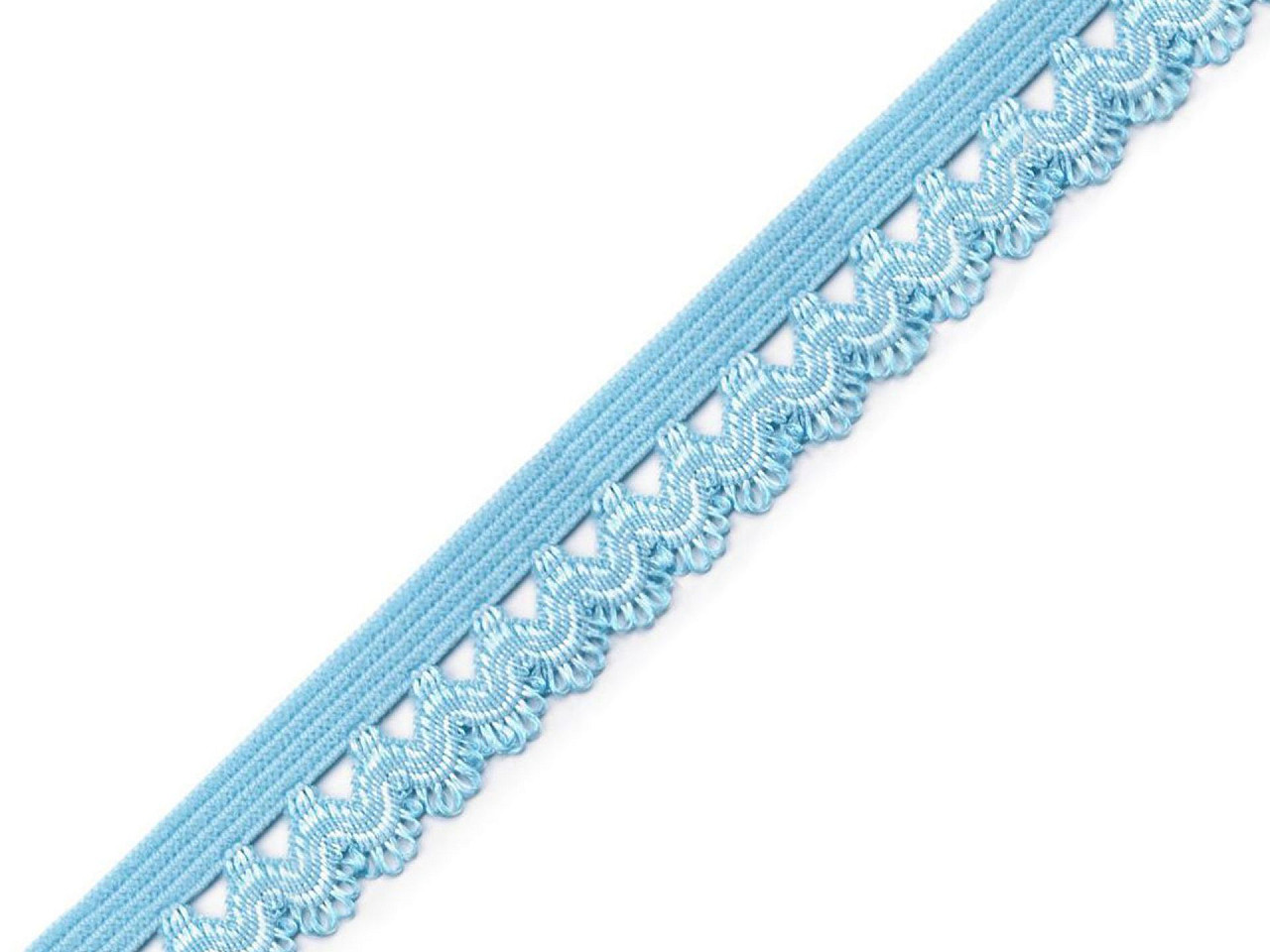 Wäschegummi verziert breite 15 mm - Taubengrau (25 Meter)