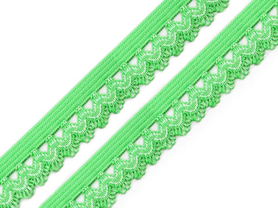 Wäschegummi verziert breite 15 mm - Taubengrau (25 Meter)