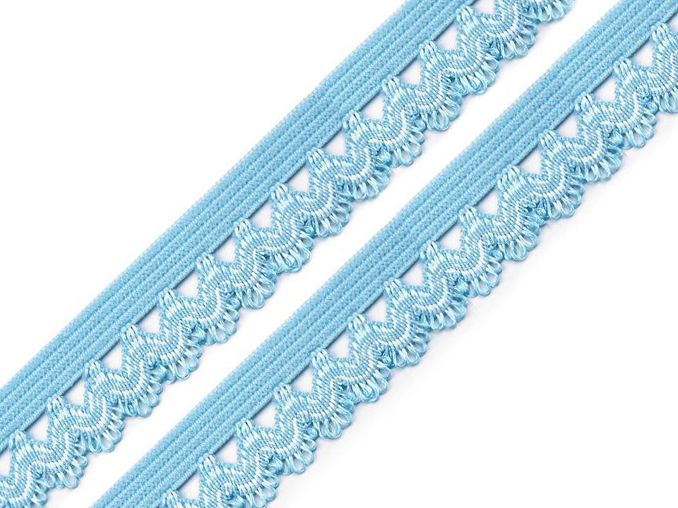 Wäschegummi verziert breite 15 mm - Taubengrau (25 Meter)