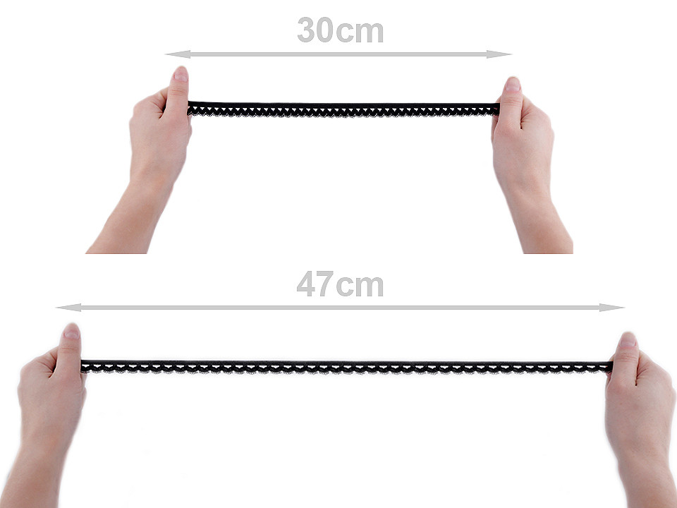 Wäschegummi verziert breite 15 mm - Taubengrau (25 Meter)