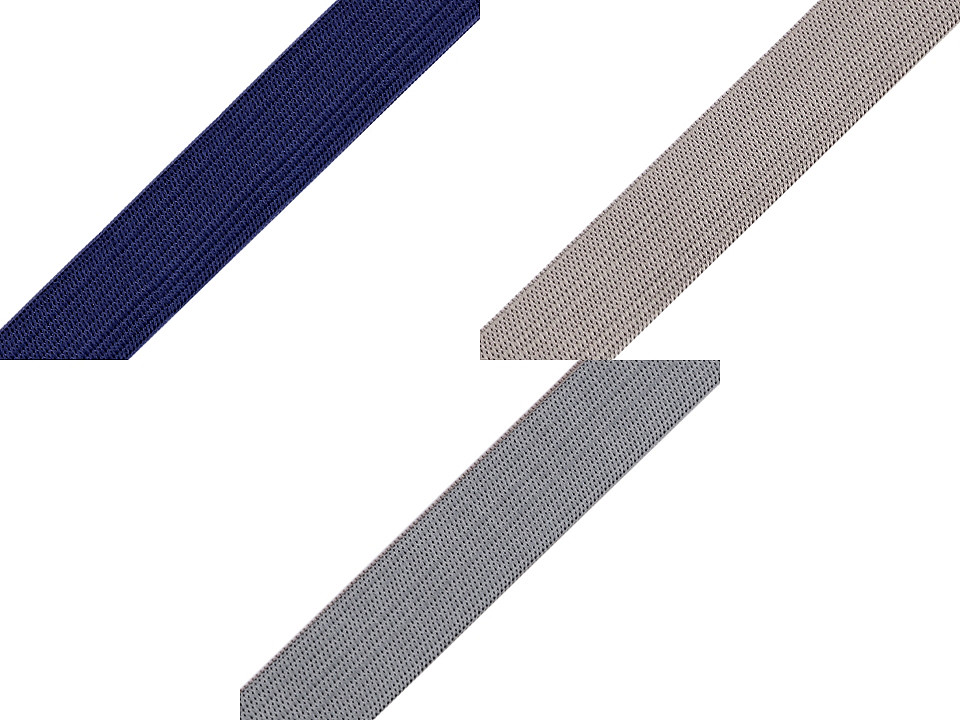 Gummiband gewebt, breite 20 mm - Dunkelblau (1 Meter)