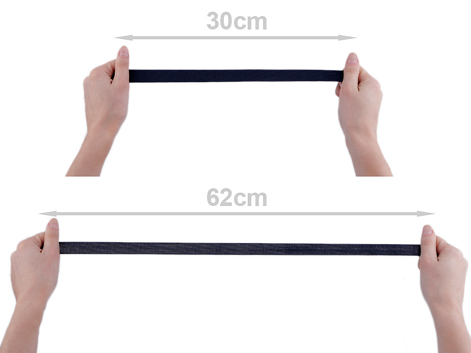 Gummiband gewebt, breite 20 mm - Dunkelblau (1 Meter)