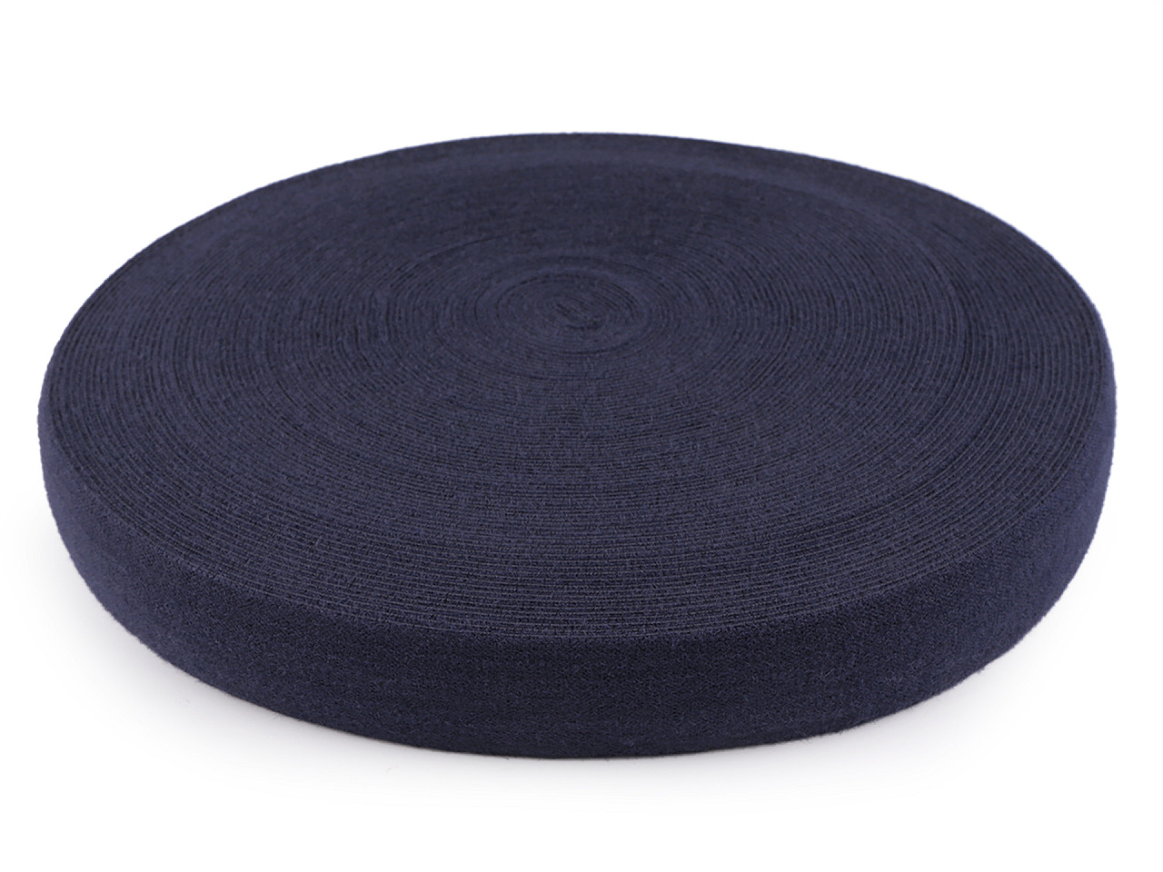 Gummiband doppelseitig, weich, breite 40 mm - Pariser blau (1 Meter)