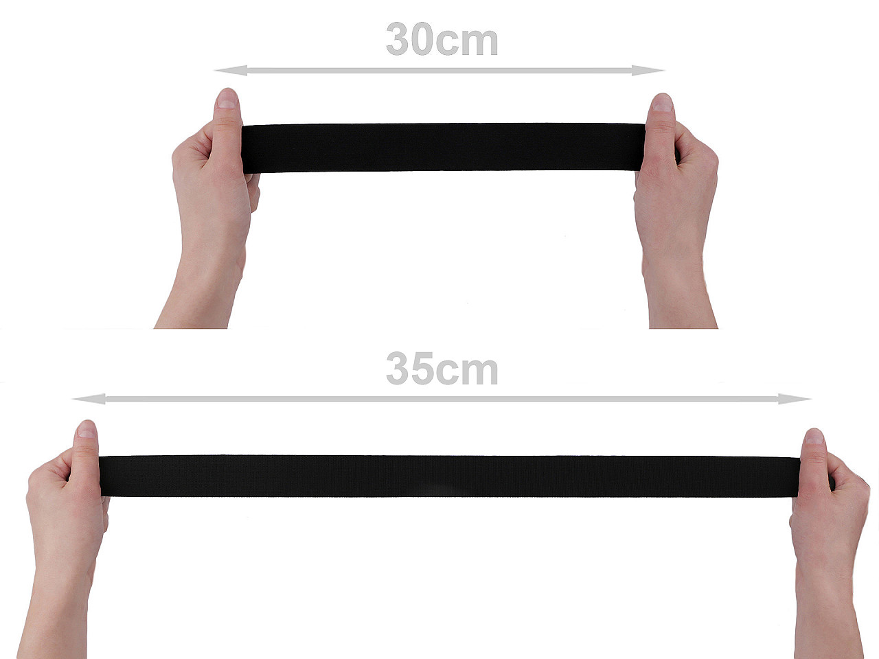 Gummiband doppelseitig, weich, breite 40 mm - Pariser blau (1 Meter)