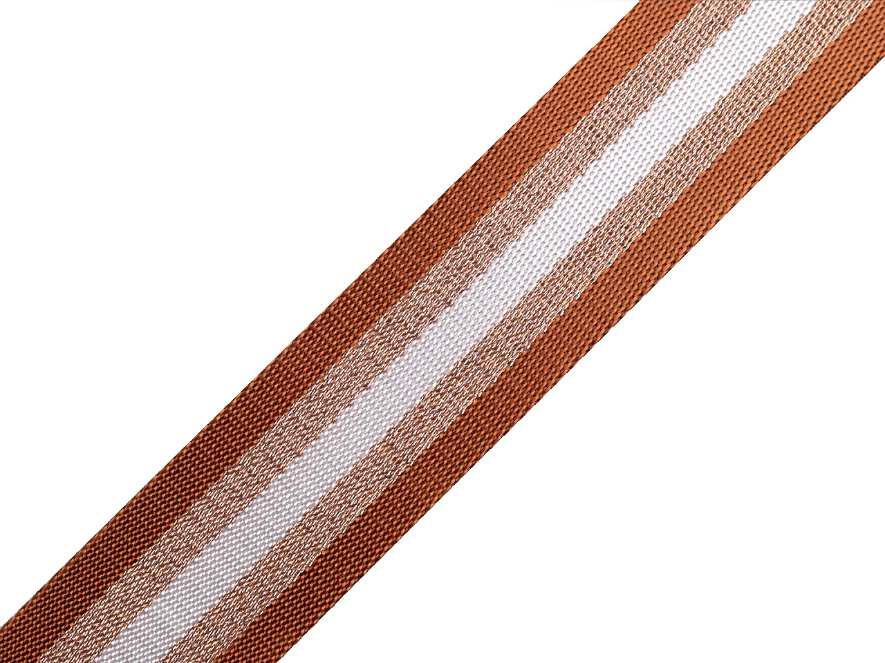 Glatter doppelseitiger gurt mit lurex breite 38 mm - Grau (1 Meter)