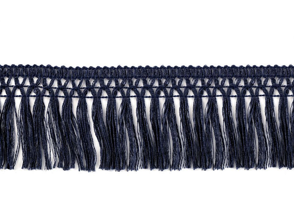 Fransen aus baumwolle breite 55 mm - Weiß (9 Meter)