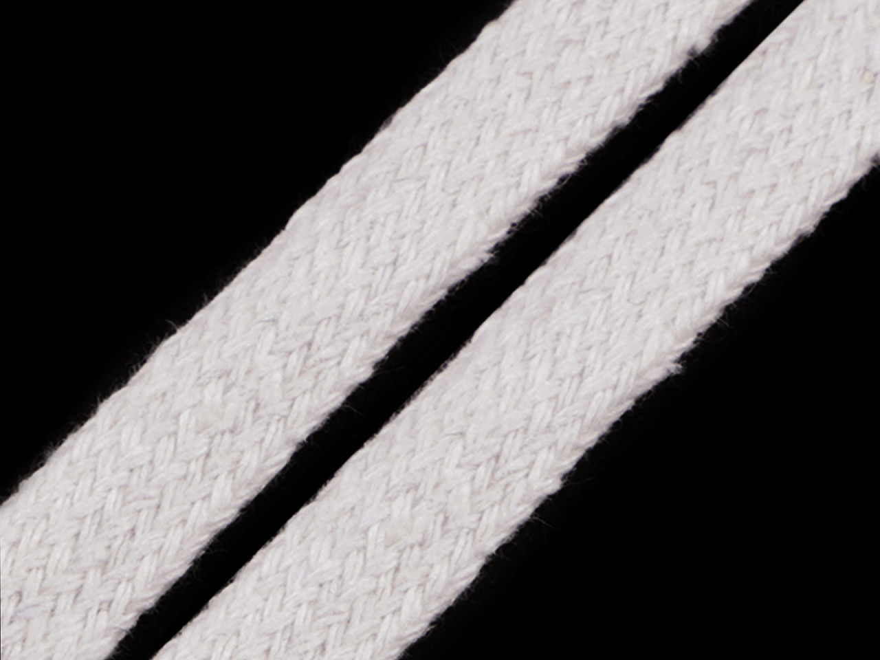 Baumwollkordel flach/ schlauchband, breite 15 mm - Grau (10 Meter)