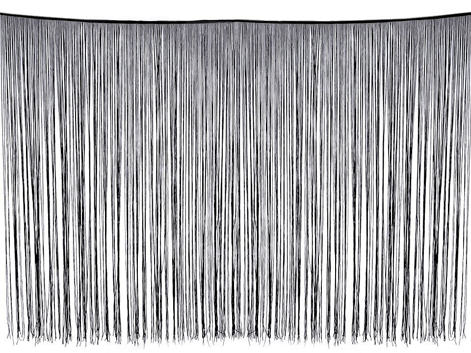 Fransen extra lang 78 cm - Schwarz (1 Meter)