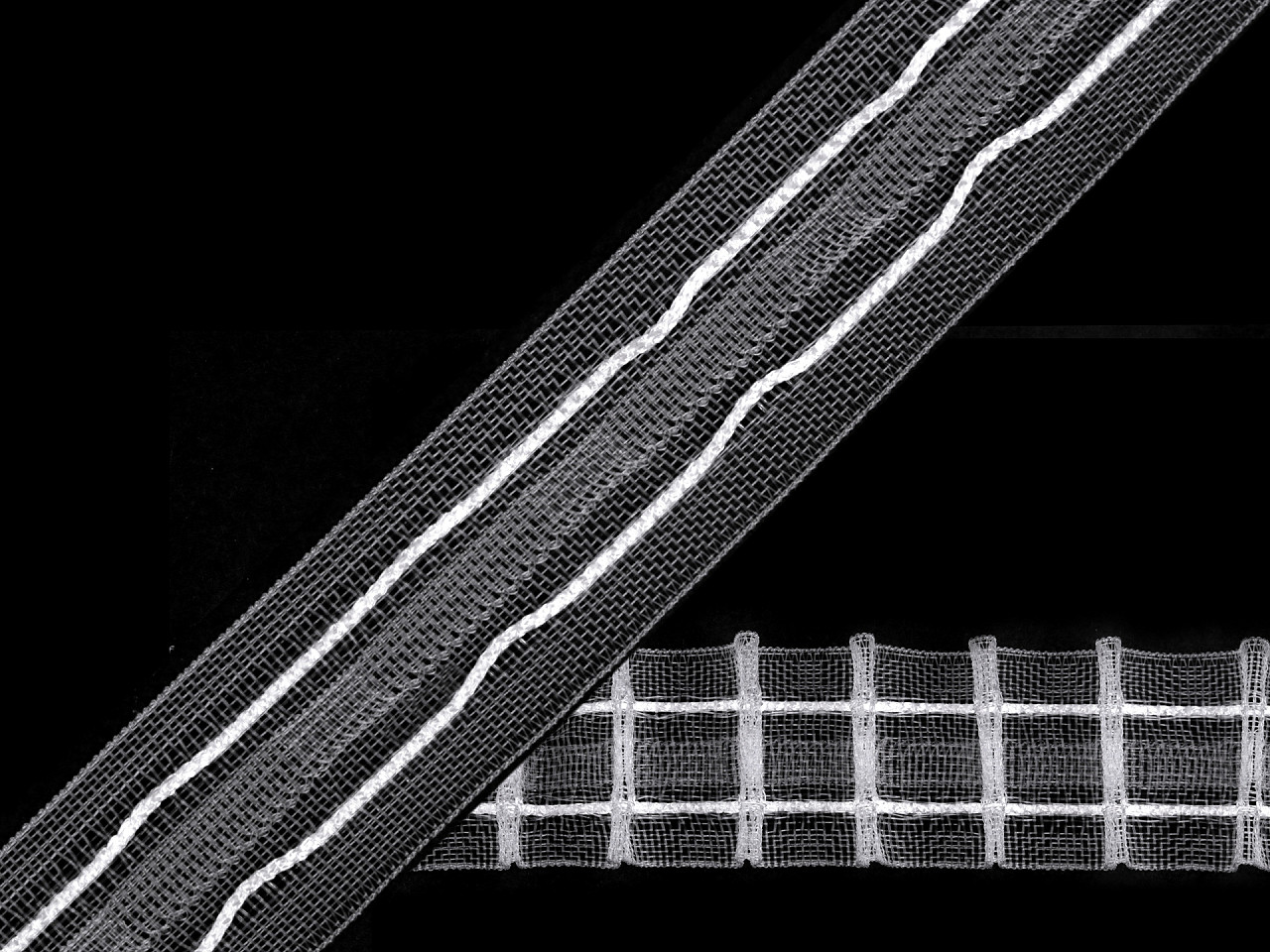 Gardinenband bleistiftfalten breite 25 mm - Transparent (50 Meter)