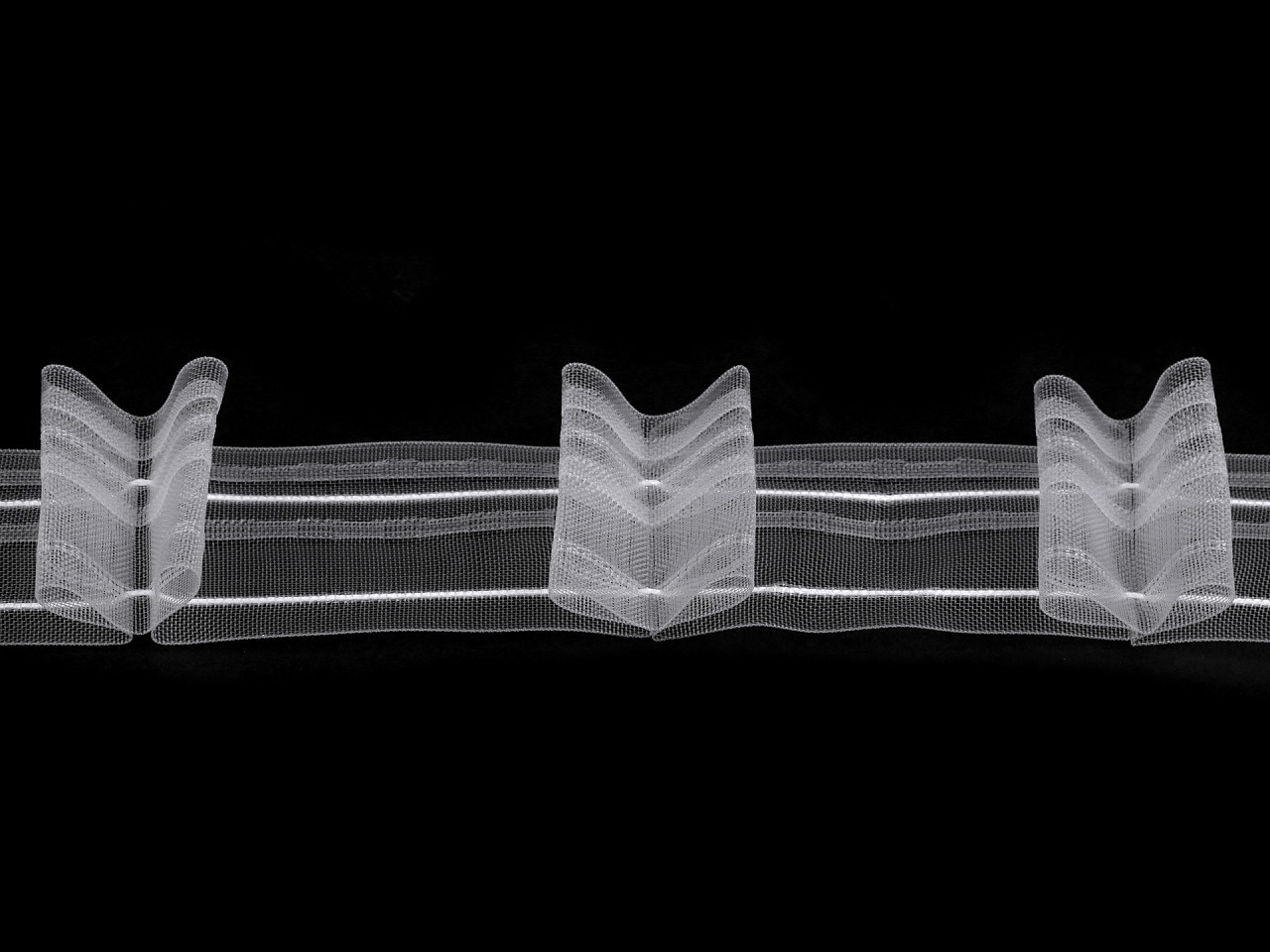 Gardinenband 2 falten breite 50 mm - Transparent (50 Meter)