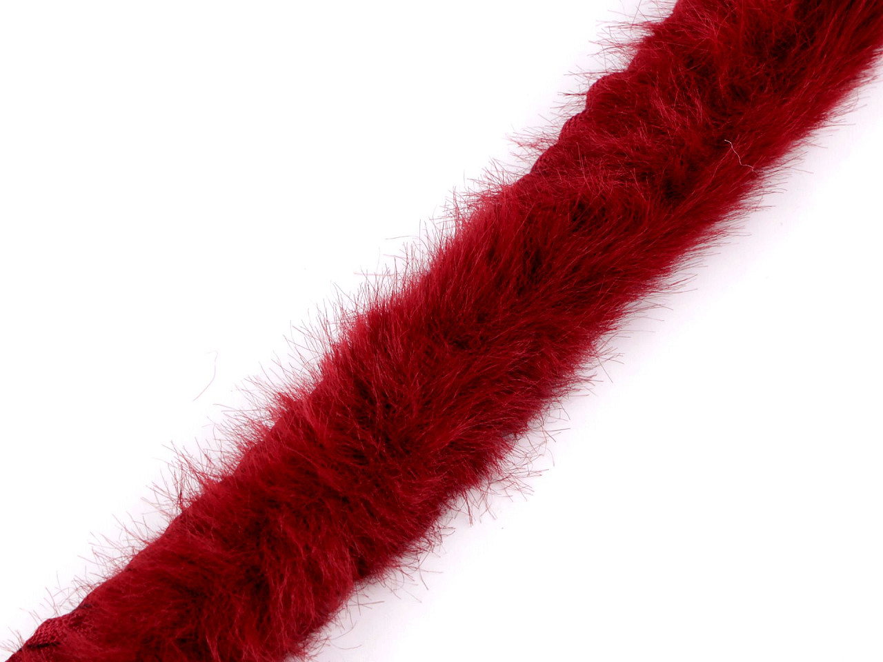 Besatzband aus kunstfell zum einnähen rund, breite 2 cm - Hellrosa (1 Meter)