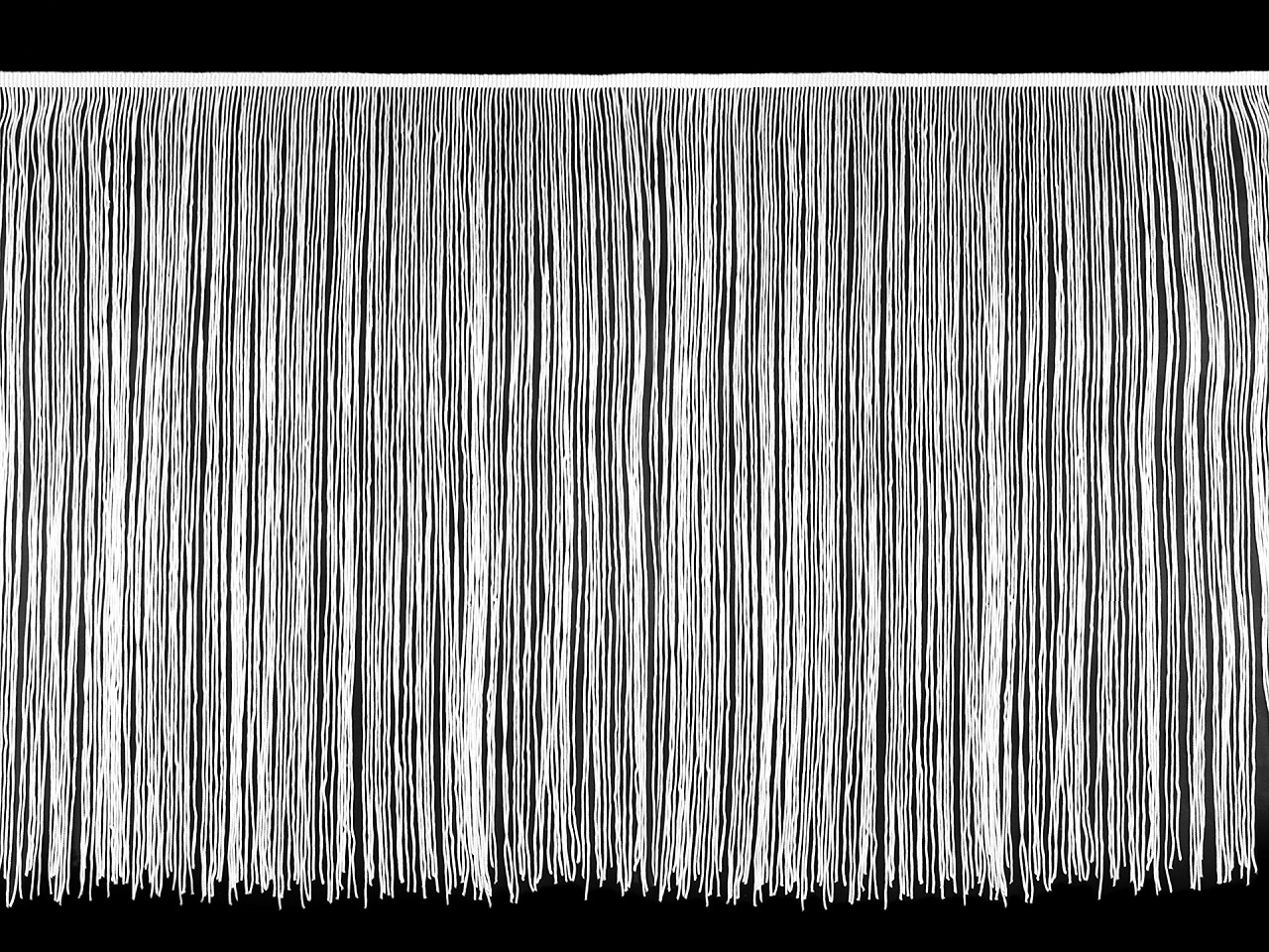 Fransen extra lang, 70 cm - Schwarz (1 Meter)