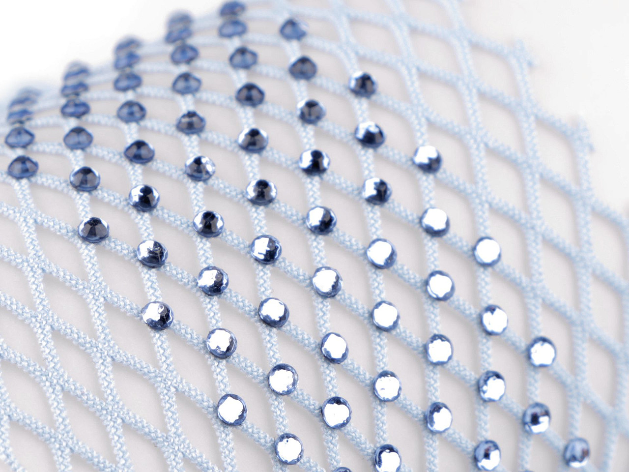 Elastischer einsatz/netzstoff/borte elastisch mit geschliffenen steinchen, breite 75 mm - Gold (1 Meter)