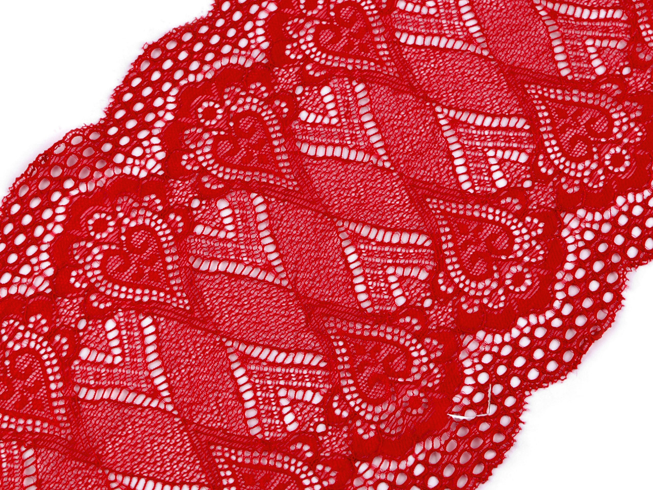 Elastische spitze / einsatz / tischläufer breite 18 cm - Schwarz (1 Meter)