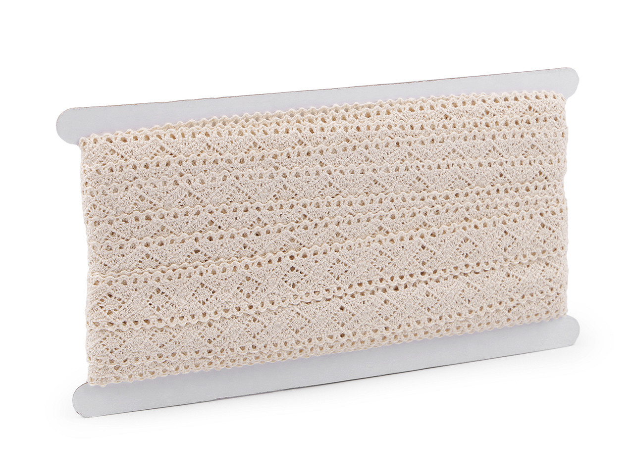 Klöppelspitze/einsatzspitze aus baumwolle, breite 19 mm - Naturfarbe hell (1 Meter)