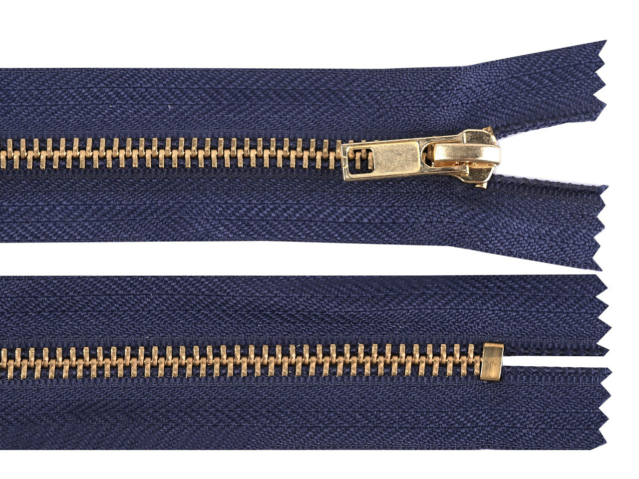 Metallreißverschluss nr. 5, länge 12 cm, für jeans - Weiß (1 Stück)