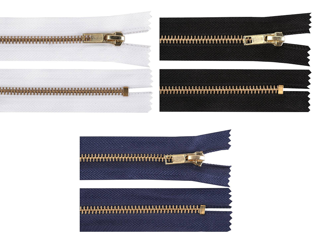 Metallreißverschluss nr. 5, länge 16 cm, für jeans - Schwarz (1 Stück)