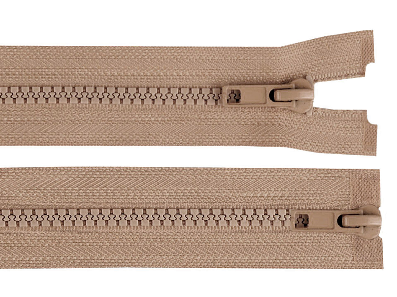 Knochenreißverschluss nr. 5, 2 schieber/2-wege-teilbar, für jacken, 80 cm - Lila aubergine (1 Stück)