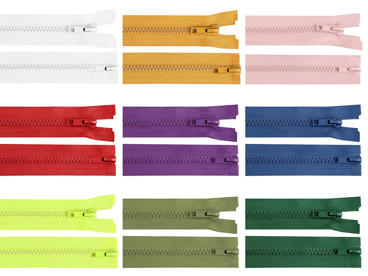 Knochenreißverschluss nr. 5, 2 schieber/2-wege-teilbar, für jacken, 80 cm - Lila aubergine (1 Stück)