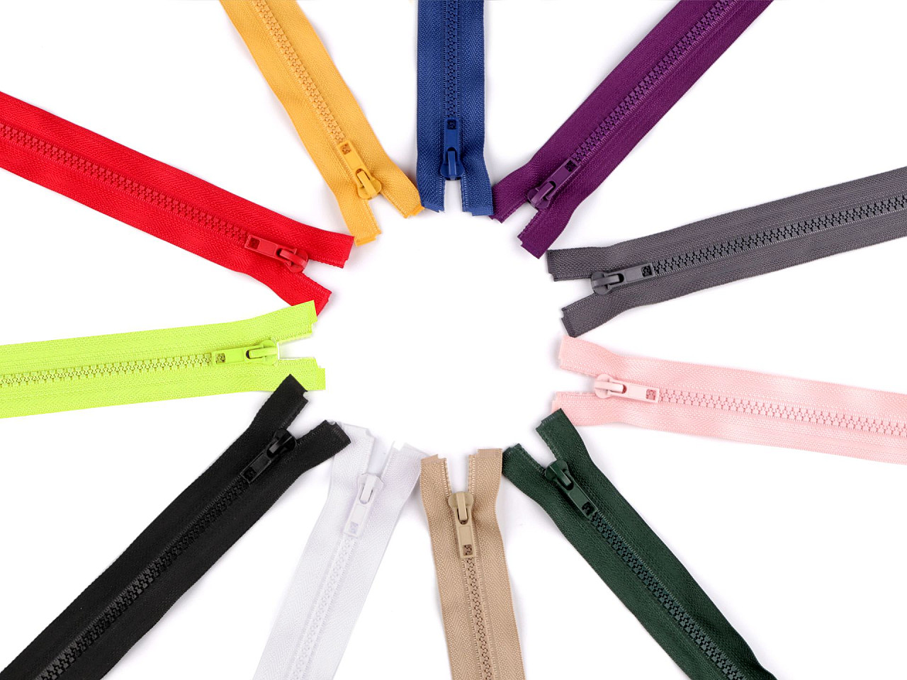 Knochenreißverschluss nr. 5, 2 schieber/2-wege-teilbar, für jacken, 80 cm - Lila aubergine (1 Stück)