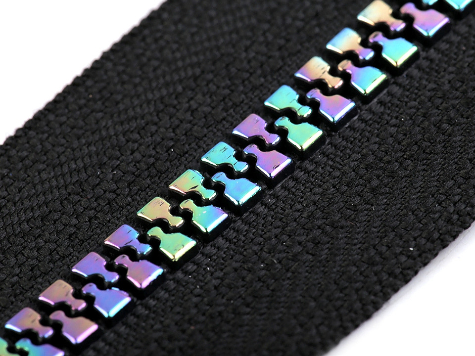 Knochenreißverschluss nr. 5 regenbogenfarbig, länge 40 cm - Rot (1 Stück)