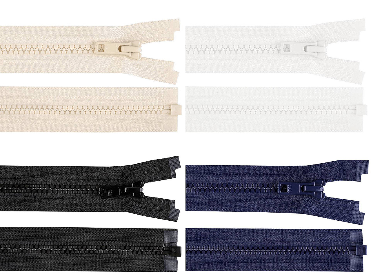 Knochenreißverschluss ykk nr. 5, länge 60 cm, für jacken - Dunkelblau (1 Stück)