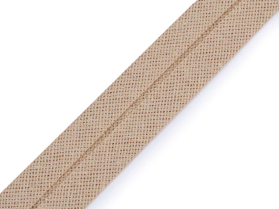 Schrägband baumwolle breite 18 mm verbügelt - Berliner blau (49 Meter)