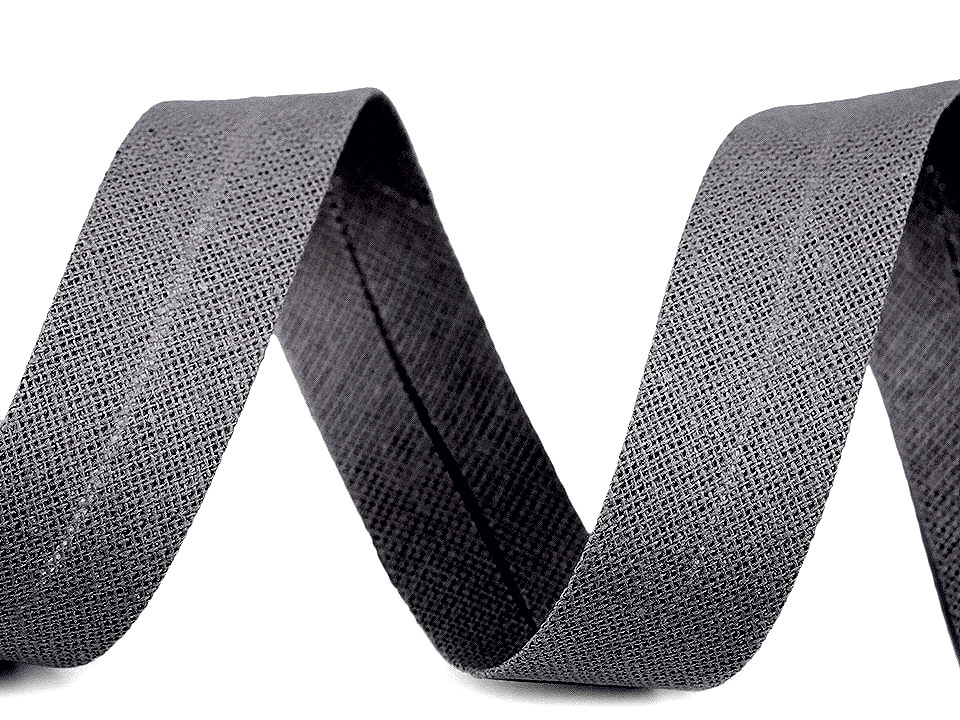 Schrägband baumwolle breite 18 mm verbügelt - Berliner blau (49 Meter)