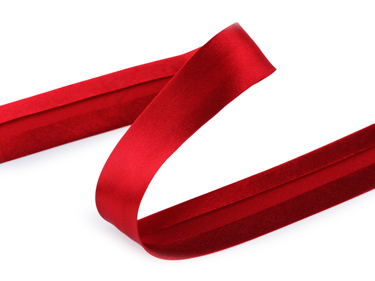 Satin-schrägband, breite 20 mm, verbügelt - Pariser blau (25 Meter)