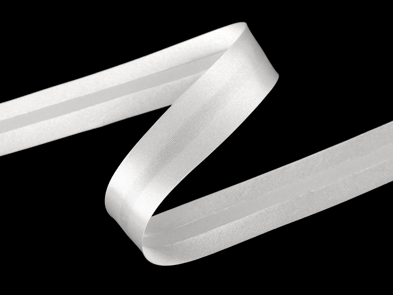 Satin-schrägband, breite 20 mm, verbügelt - Pariser blau (25 Meter)