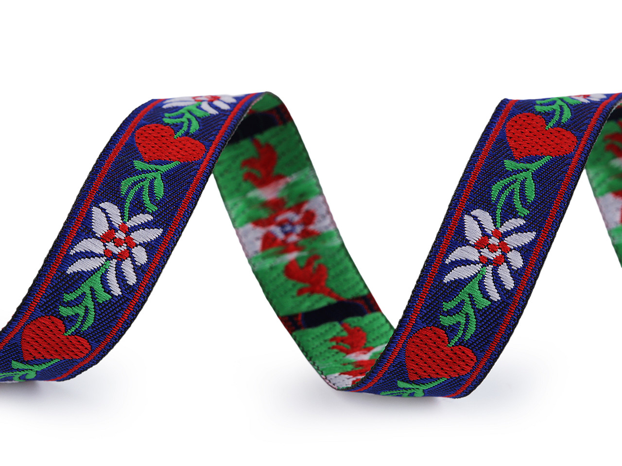 Trachtenborte, breite 15 mm - Dunkelblau (18 Meter)